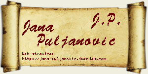 Jana Puljanović vizit kartica